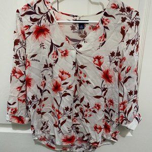 Fall Floral Blouse